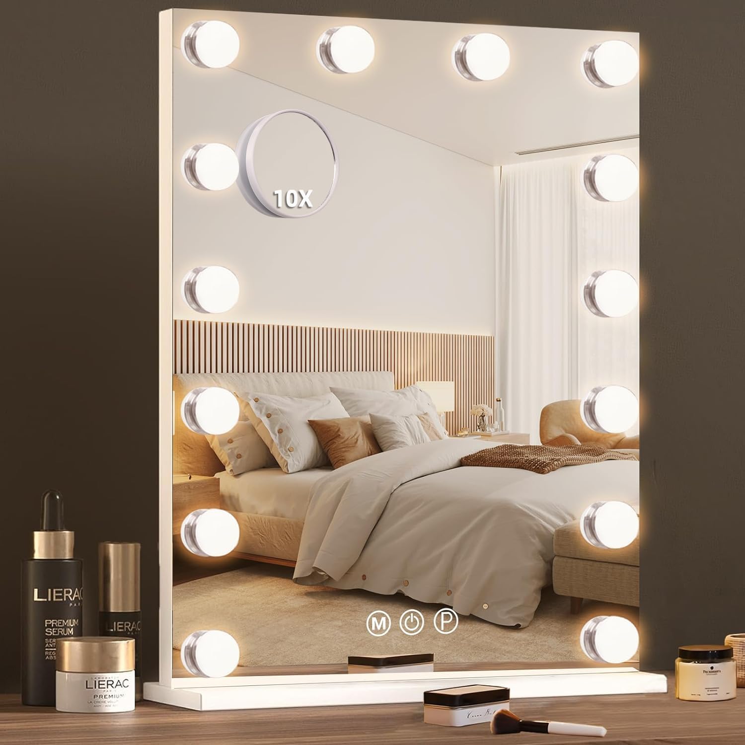 Hansong 女優ミラー ハリウッドミラー 女優鏡 化粧鏡 卓上ミラー 鏡